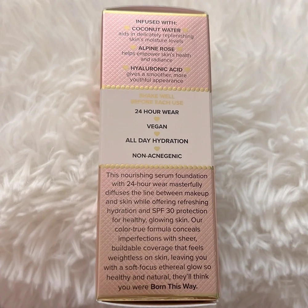 Too Faced Born This Way Healthy Glow Moisturizing Skin Tint Spf 30 /Vanilla /NIB
